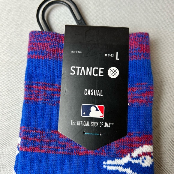 Blue Jays Socks NFL Men’s Size L 9-13  Twist Crew - Picture 4 of 5